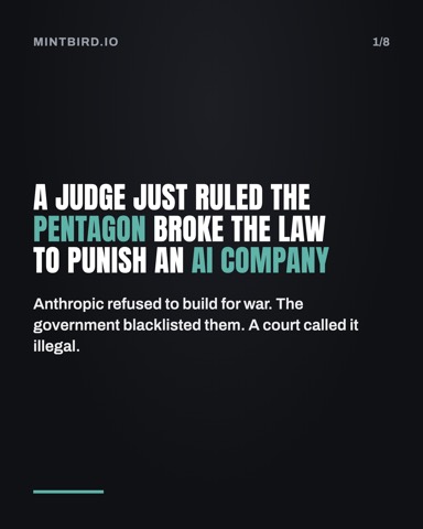 Deck: a judge ruled the Pentagon broke the law to punish an AI company